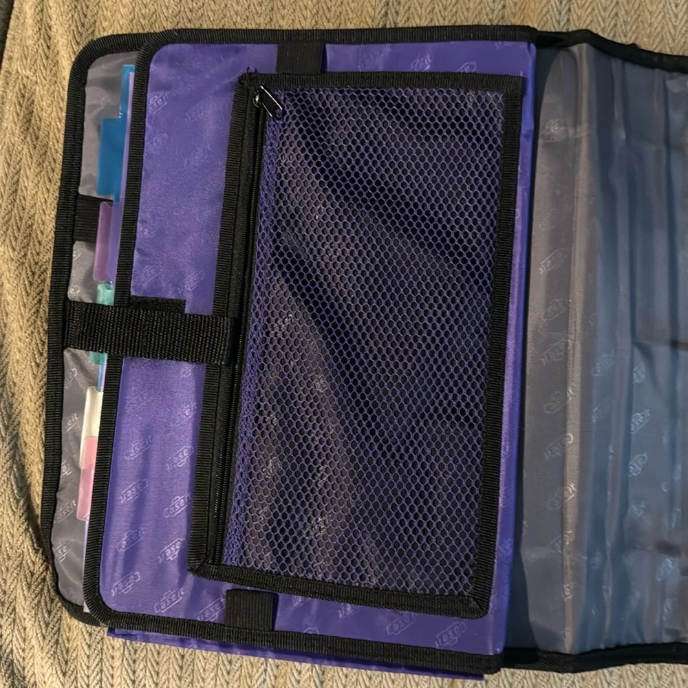 Case-it Open Tab Velcro Closure 2” School Binder 5-Color Tabbed Expanding file